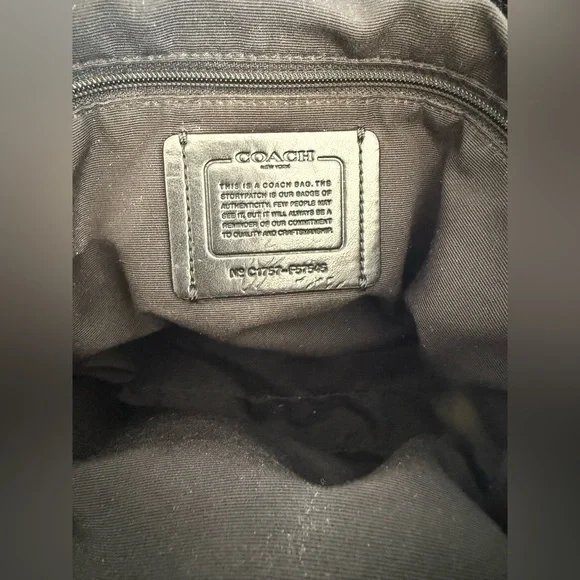 Coach Black Leather Shoulder Bag with Silver Hardware - Picture 6 of 12